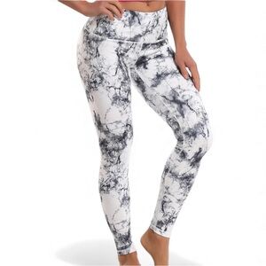 Balance Collection Black and White Marble Leggings